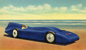 Bluebird driven to a world's speed record by Sir Malcolm Campbell at Daytona Beach.