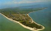 Aerial view of Sanibel Island.