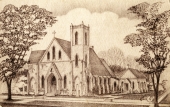 Drawing of the St. John's Episcopal Church in Tallahassee.