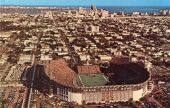 Aerial view looking over the Miami Orange Bowl.