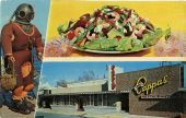 Three views related to Louis Pappas' Riverside Restaurant in Tarpon Springs.