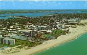 Aerial view overlooking beach on Singer Island at Riviera Beach.