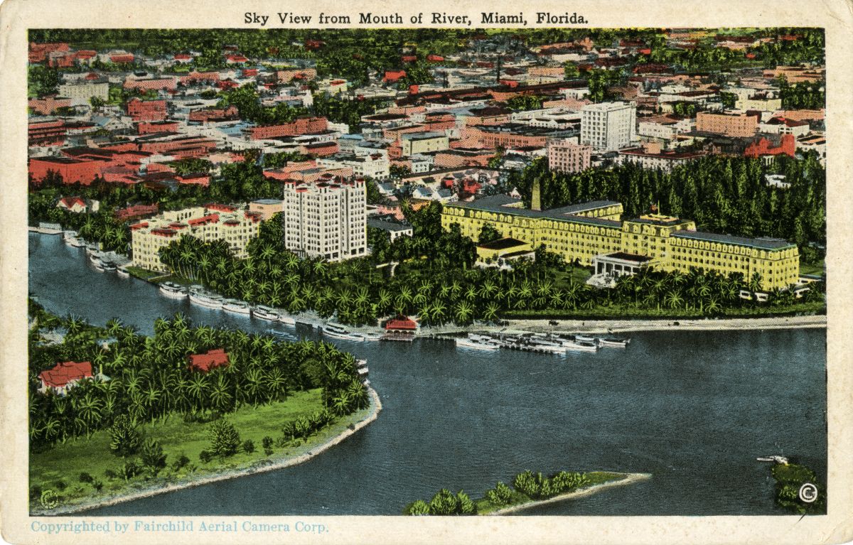 Sky View from Mouth of River, Miami, Florida.
