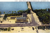 Aerial view of casino and swimming pool - Lake Worth, Florida.