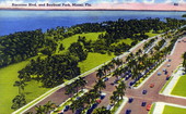Biscayne Boulevard and Bayfront Park - Miami, Florida.