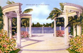 Grecian dock on a Florida estate