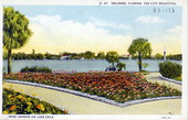 Rose garden on Lake Eola - Orlando, Florida.