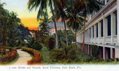 Garden and veranda, Royal Poinciana - Palm Beach, Florida.
