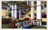 View of lobby, San Carlos Hotel - Pensacola, Florida.