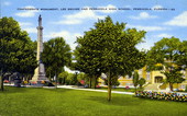 Confederate Monument, Lee Square and Pensacola High School - Pensacola, Florida.