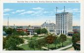 Bird's-eye view of the plaza, showing American National Bank building - Pensacola, Florida.