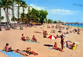 Sunbathing in Pompano Beach - Florida.