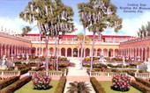 Looking east in Ringling Art Museum, Sarasota, Florida.