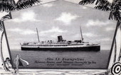 New S.S. Evangeline, between Miami and Havana overnight by sea