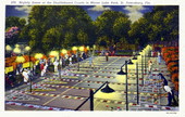 Nightly scene at the shuffleboard courts in Mirror Lake Park - Saint Petersburg, Florida