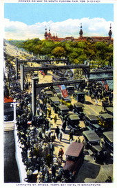 Crowds on way to South Florida Fair, Feb. 3-12-1921 - Tampa, Florida.
