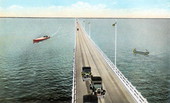 A Stretch of Gandy Bridge, the longest automobile toll-bridge in the world.
