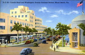 Lincoln Road and Washington Avenue Business Section - Miami, Florida