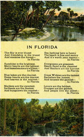 "In Florida" poem by William Lee Popham.