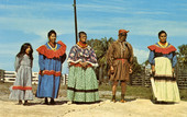 Women's old traditional dress contest at Seminole Tribal Fair.