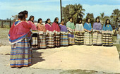 Women's traditional dress contest at Seminole Tribal Fair.