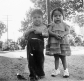 Seminole Indian twins Albert and Caroline Snow