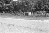 Battle of Okeechobee stone marker with plaque by the side of the road.