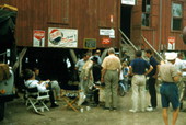 On location during the filming of the movie "Wind Across the Everglades" - Chokoloskee, Florida