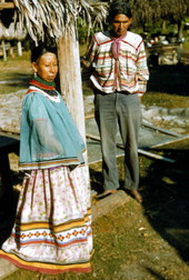 Seminole Indian couple at the Dania Seminole Indian Reservation