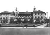 Florida Medical Center with Spanish courtyard in front - Venice, Florida.