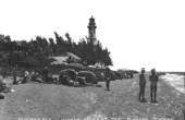 View of beach area by the Hillsboro Club hotel - Pompano Beach, Florida.