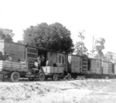 Loading melons on to railroad cars in Lake County.