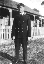 Walter A. Roberts in his lighthouse keeper's uniform.