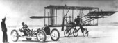 First engine propelled heavier-than-air machine to appear on Daytona Beach