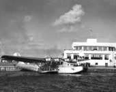 Pan American airplane at Dinner Key