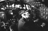 In the cockpit with its crew