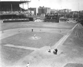 Dodgers and Pirates baseball game at Ebbetts field