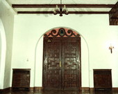 Interior view of the entrance to Bay Pines VA Hospital.