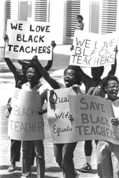 Teachers protesting the change in the Florida teacher certification test - Tallahassee