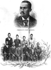 President John R. Scott of Edward Waters College and students - Jacksonville, Florida.