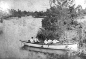 Group of men on the New River.