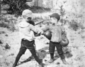 Frederick Renfroe Weedon and Harry Lee Weedon boxing.