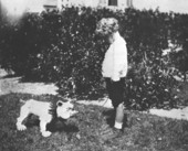 Jimmy Keith and his mechanical dog.