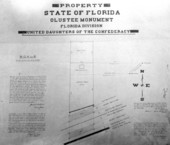 Blueprints for the Olustee Monument - Olustee, Florida
