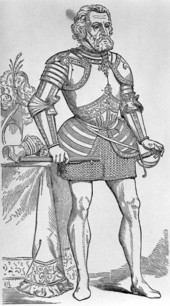 Drawing of Hernando Cortes