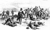 Spanish slaughtering French Huguenots