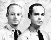 Dick and Pat Munroe in their Navy uniforms.
