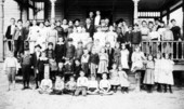 Students and teachers of a Hawthorne school