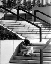Homeless on Capitol steps.