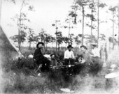 Mealtime at the hunting camp